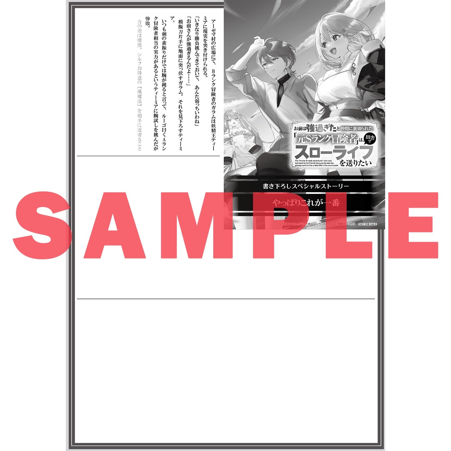 【STORE限定特典付き】オーバーラップノベルス「お前は強過ぎたと仲間に裏切られた「元Sランク冒険者」は、田舎でスローライフを送りたい 3」 | オーバーラップストア