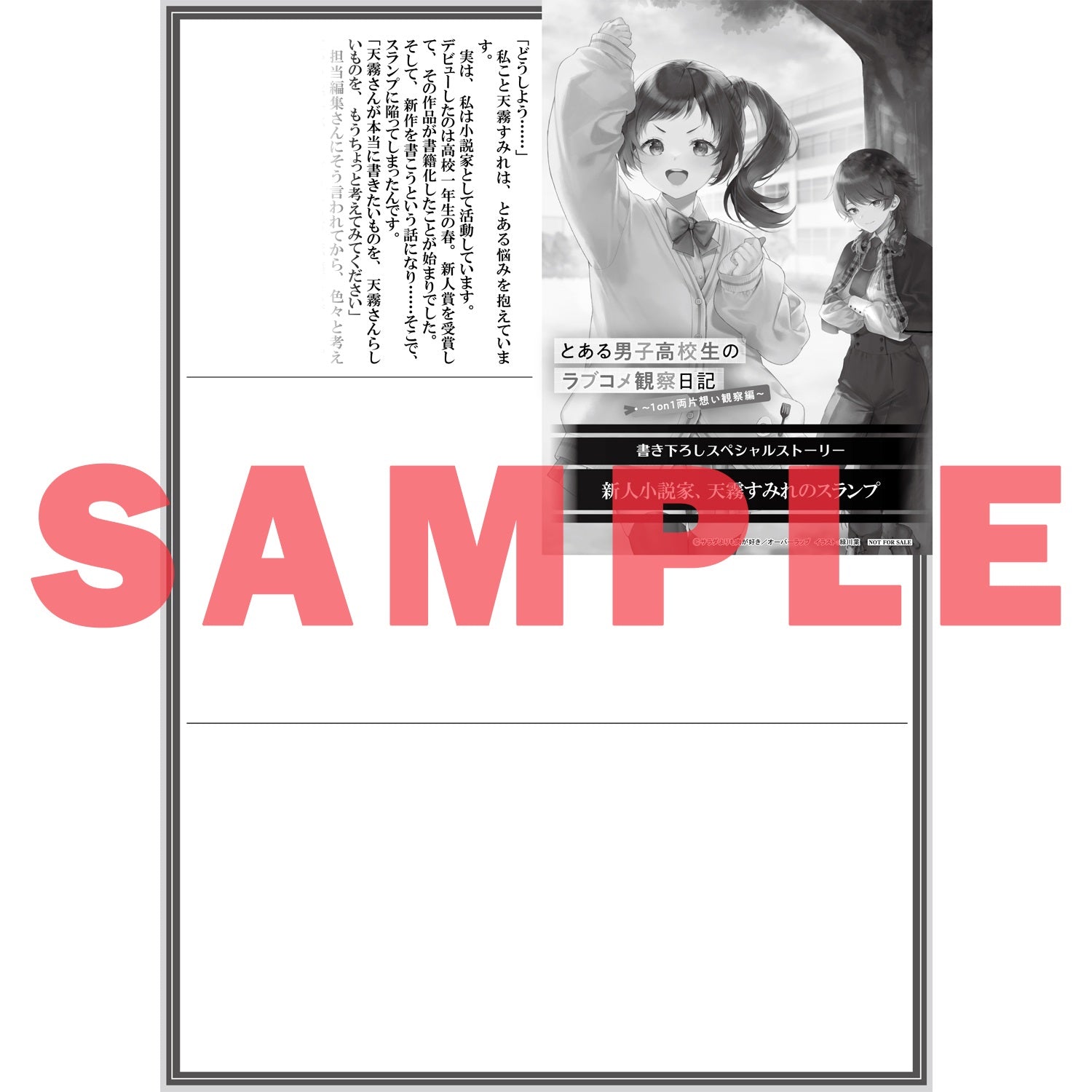 【STORE限定特典付き】オーバーラップ文庫「とある男子高校生のラブコメ観察日記 2　～1on1両片想い観察編～」 | オーバーラップストア